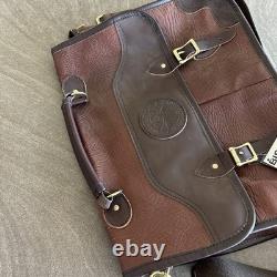 NWT Duluth Pack Bison Leather Entrepreneur Briefcase Messenger Bag Brown Tags