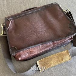 NWT Duluth Pack Bison Leather Entrepreneur Briefcase Messenger Bag Brown Tags