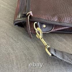 NWT Duluth Pack Bison Leather Entrepreneur Briefcase Messenger Bag Brown Tags