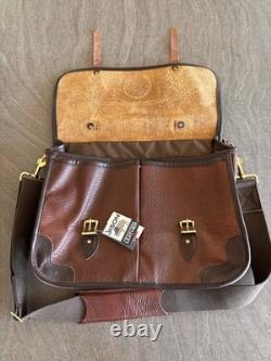 NWT Duluth Pack Bison Leather Entrepreneur Briefcase Messenger Bag Brown Tags