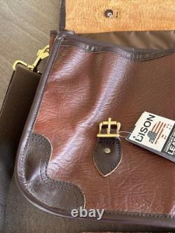 NWT Duluth Pack Bison Leather Entrepreneur Briefcase Messenger Bag Brown Tags