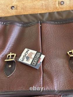NWT Duluth Pack Bison Leather Entrepreneur Briefcase Messenger Bag Brown Tags