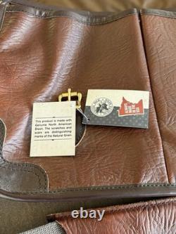 NWT Duluth Pack Bison Leather Entrepreneur Briefcase Messenger Bag Brown Tags