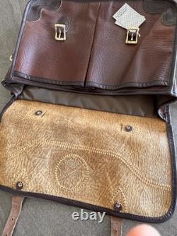 NWT Duluth Pack Bison Leather Entrepreneur Briefcase Messenger Bag Brown Tags