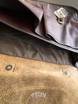 NWT Duluth Pack Bison Leather Entrepreneur Briefcase Messenger Bag Brown Tags
