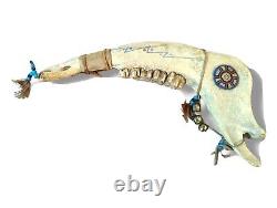 Native American Bison Jawbone Hand Painted 16 Long