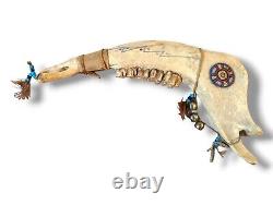 Native American Bison Jawbone Hand Painted 16 Long