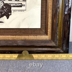 Native American Buffalo Eagle Marble Etching by Daniel Frederick Gray# 430/2975