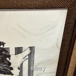 Native American Buffalo Eagle Marble Etching by Daniel Frederick Gray# 430/2975