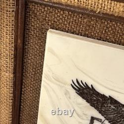 Native American Buffalo Eagle Marble Etching by Daniel Frederick Gray# 430/2975