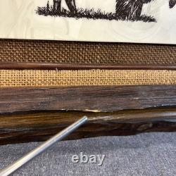 Native American Buffalo Eagle Marble Etching by Daniel Frederick Gray# 430/2975
