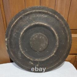 Native American Buffalo Hand Painted Art Plate 18 Inch Across Signed Artwork