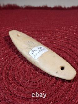 Native American Super Rare Bison Bone Gorget North Dakota Find