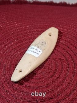 Native American Super Rare Bison Bone Gorget North Dakota Find