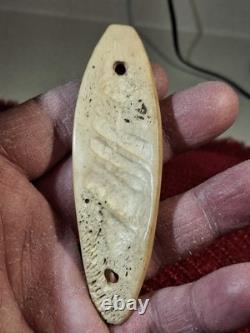 Native American Super Rare Bison Bone Gorget North Dakota Find