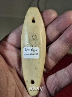 Native American Super Rare Bison Bone Gorget North Dakota Find