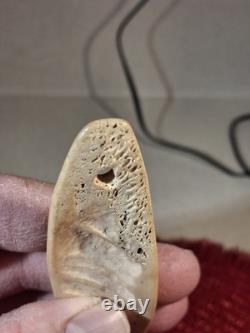 Native American Super Rare Bison Bone Gorget North Dakota Find