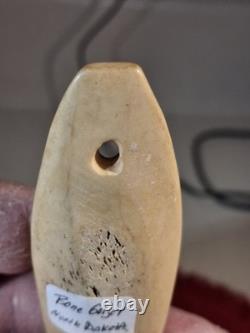 Native American Super Rare Bison Bone Gorget North Dakota Find