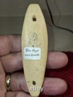 Native American Super Rare Bison Bone Gorget North Dakota Find
