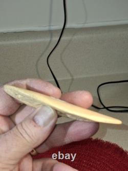 Native American Super Rare Bison Bone Gorget North Dakota Find