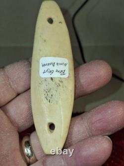 Native American Super Rare Bison Bone Gorget North Dakota Find