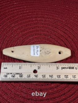 Native American Super Rare Bison Bone Gorget North Dakota Find
