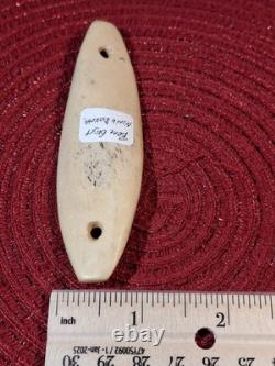 Native American Super Rare Bison Bone Gorget North Dakota Find