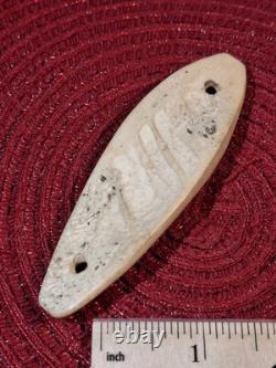 Native American Super Rare Bison Bone Gorget North Dakota Find
