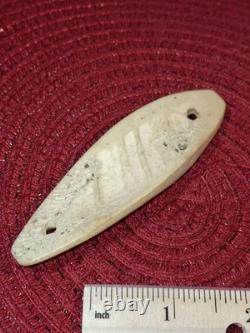 Native American Super Rare Bison Bone Gorget North Dakota Find