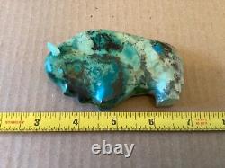 Native Zuni AAA Cerrillos Turquoise Buffalo Fetish By Lynn Quam 3.41 795 CTS