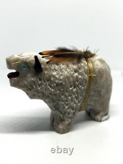 Native Zuni Hand Carved Bison Fetish By Ben Livingston Best Offer
