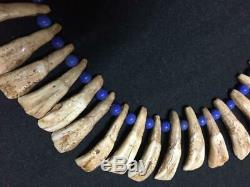 Necklace made of Bison teeth and beads Lakota Sioux end of 19th C