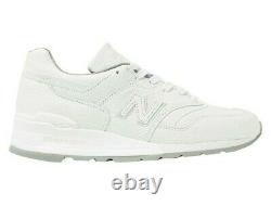 New Balance 997 M997BSN Made in USA Bison Buffalo White Leather Men Shoe US 8