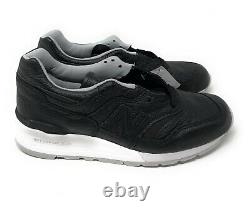 New Balance 997 Made in USA Bison Leather Black White M997BSO Men's Size 6.5 New