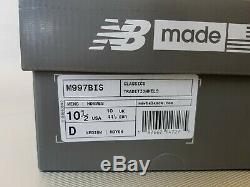 New Balance Made in USA 997 BIS, Navy Bison Leather Size 10.5 US, 44.5 EUR, NIB