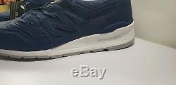 New Balance Size 9.5 M997bis Bison Leather Pack Blue Made In USA Navy Sneakers