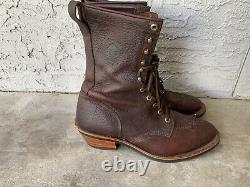 New Chippewa boots 13 EE LOGGER 12 inch vibram sole bison leather
