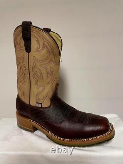 New Double H Ice Briar Bison Steel Square Toe Cowboy Boots Dh5305 New Nib USA