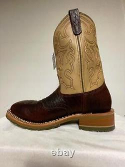 New Double H Ice Briar Bison Steel Square Toe Cowboy Boots Dh5305 New Nib USA