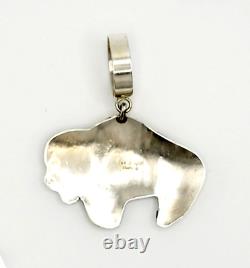 New Handcrafted T&R Singer Medium Sterling Silver 12K Gold Bison Pendant P081-4