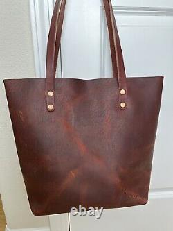 New Limited edition KMM & Co Scratch & Dent Red Bison Tote 10 Straps