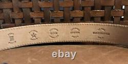 New Links Kings Genuine Brown Bison Leather Belt Size 32.5 Custom Made L@@K