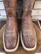 New Lucchese Square Toe Bison Leather Western Cowboy Boots 13 D