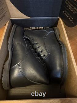 New Origin Boots Size 12EE (Wide) Black Bison Leather Factory Seconds USA Made