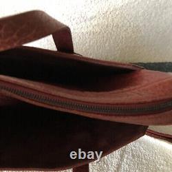 New Parabellum Full Bison Leather Briefcase Messenger Bag Crossbody Made In USA