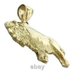 New Real Solid 14K Gold Bison Charm Pendant