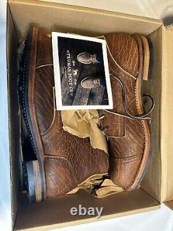 New Truman Boot Company -Cognac Shrunken Bison 79 Last Boots -Size 12 US 12.5 EE