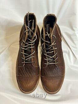 New Truman Boot Company -Cognac Shrunken Bison 79 Last Boots -Size 12 US 12.5 EE