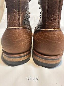 New Truman Boot Company -Cognac Shrunken Bison 79 Last Boots -Size 12 US 12.5 EE