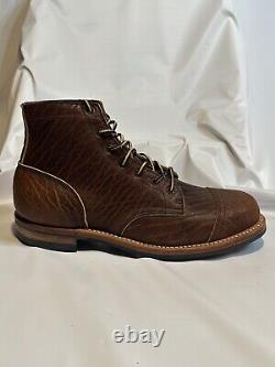 New Truman Boot Company -Cognac Shrunken Bison 79 Last Boots -Size 12 US 12.5 EE